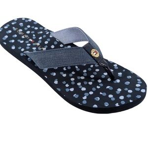 Tommy Hilfiger Women's Blue Polka Dot Cemile Flip Flop Sandals